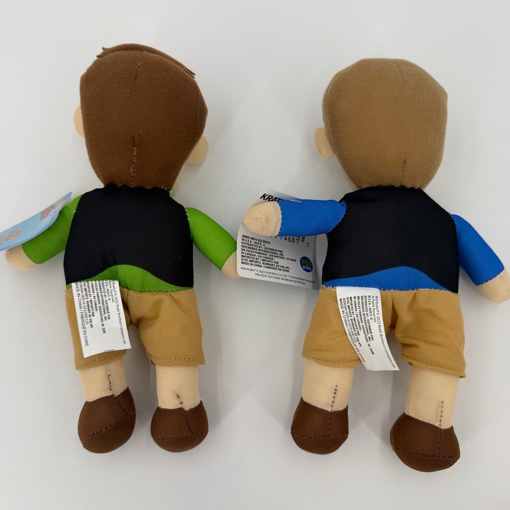 Wild Kratts Plush Toy Kids 8 inch Green Blue NEW Chris Martin Stuffed Animal Set - Picture 2 of 4